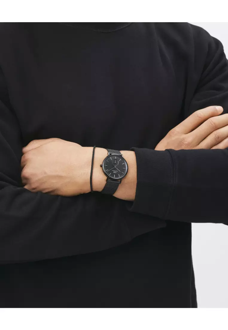 Classic Multi-Eye 40mm Ashfield Onyx Black Dial - Multi Eye Watch for men - Stainless Steel Strap Watch - Fashion Watch - DW Official - Authentic