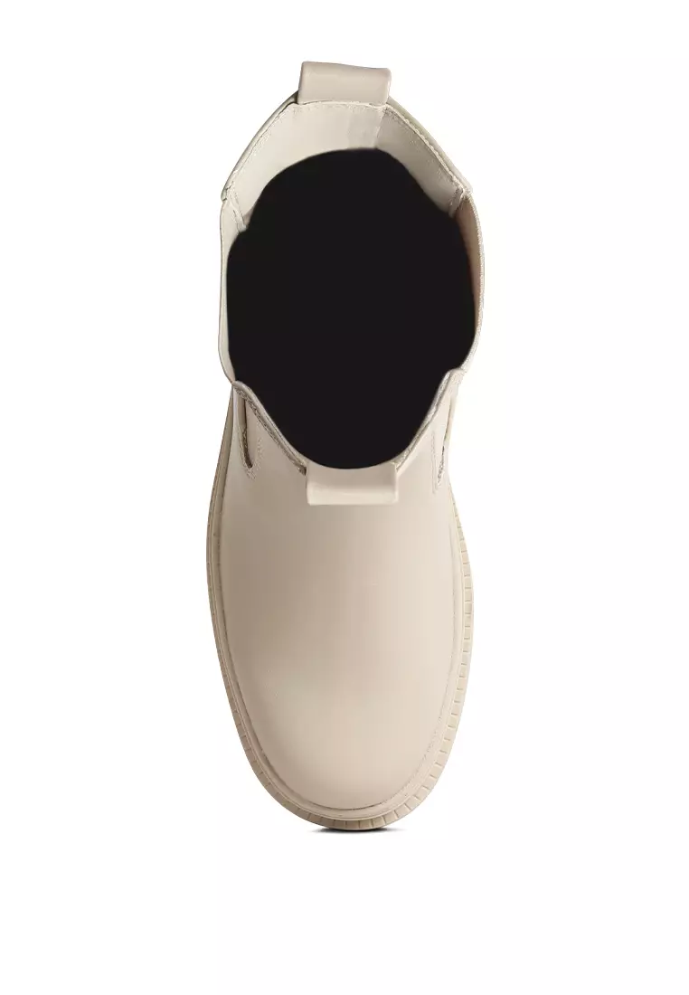 Off White Elasticated Gussets Lug Sole Boots