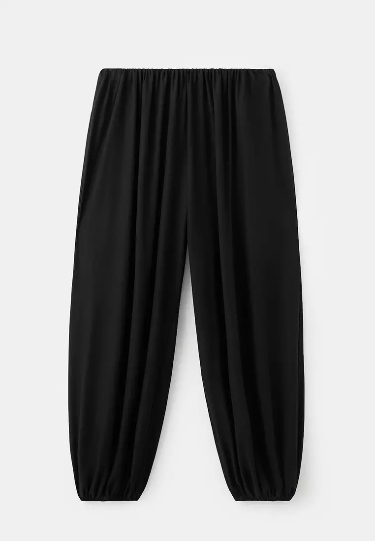 Mid-Rise Harem Pants