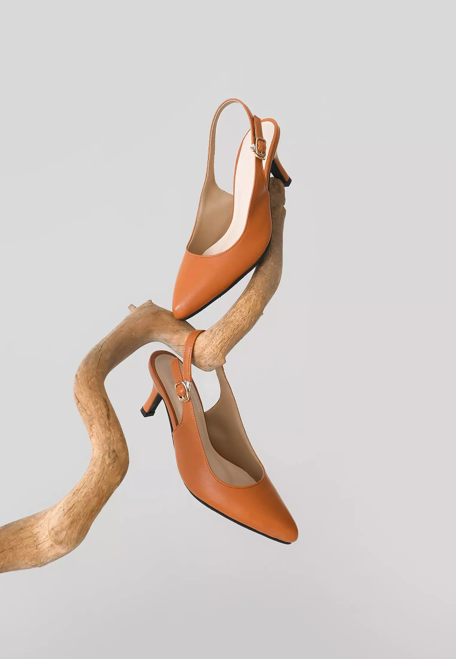 Claire Sepatu Slingback Wanita Stiletto Pointed Toe