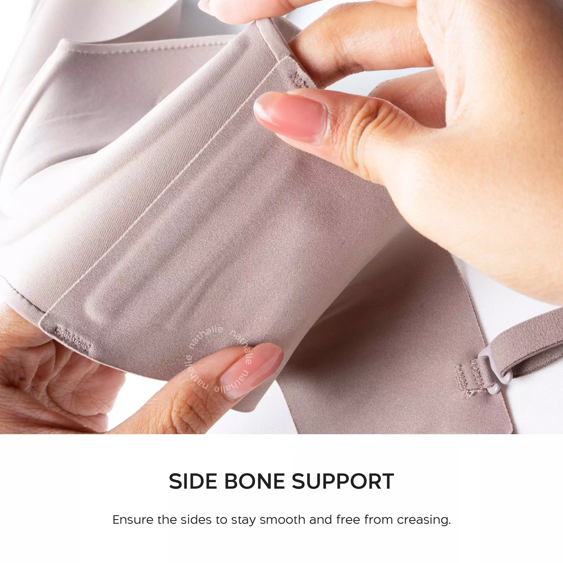 Nathalie 3D Push-Up Strapless NTB 3527 - Coklat Tua