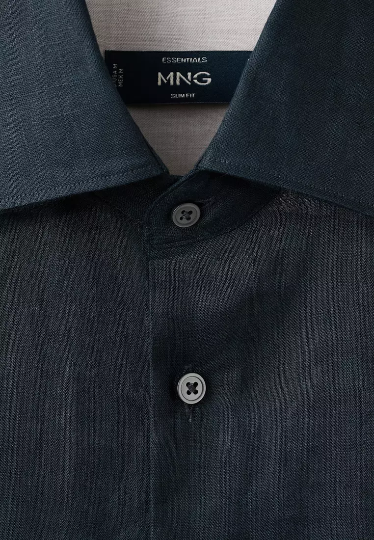 100% Linen Slim-Fit Shirt