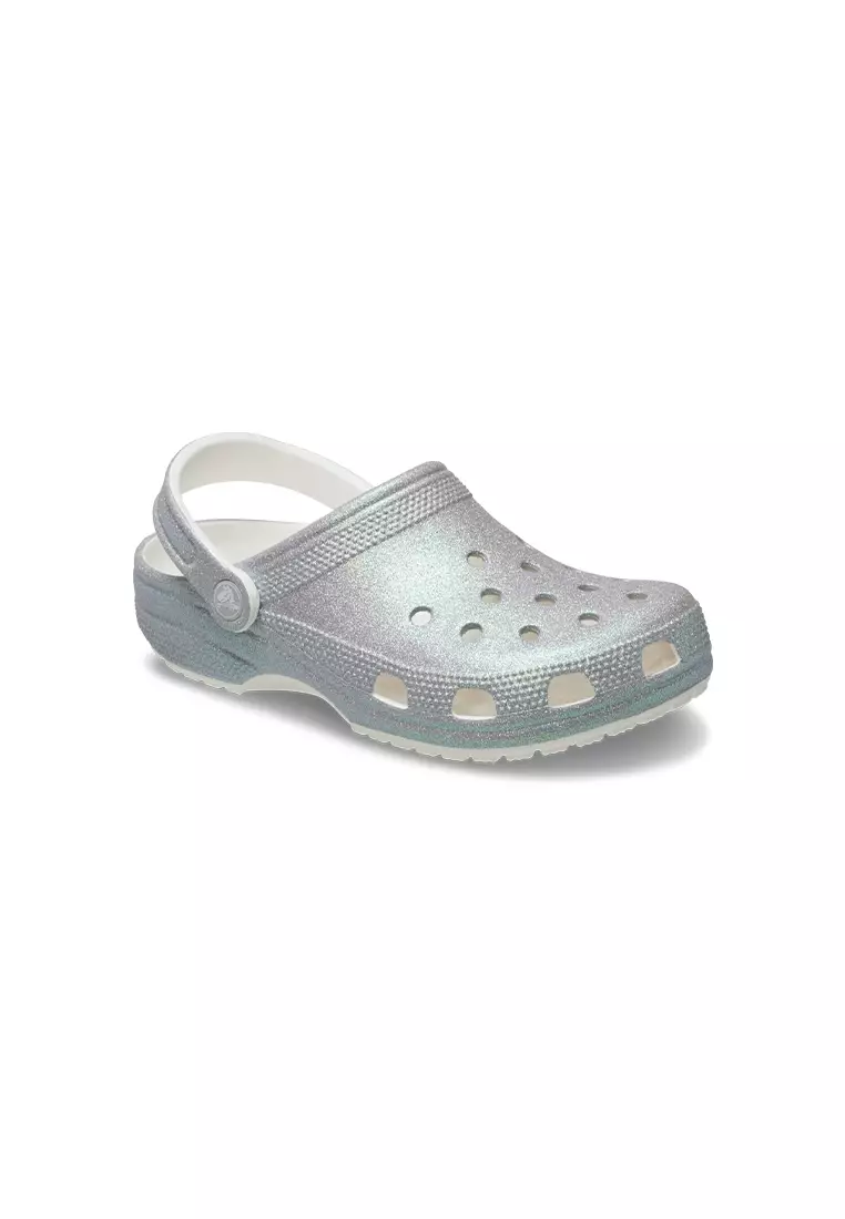 Discount on Crocs  shoes - SKU: Classic Iridescent Glitter Clog in White