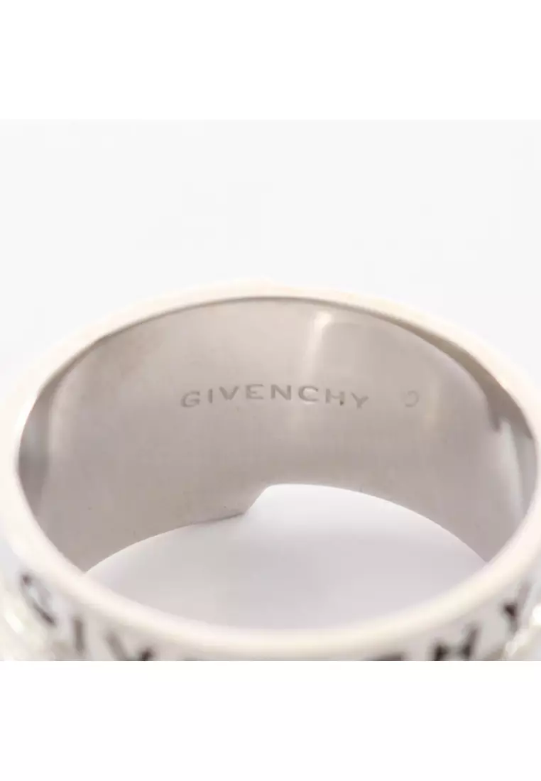 Pre-Loved Givenchy tape ring ring Silver