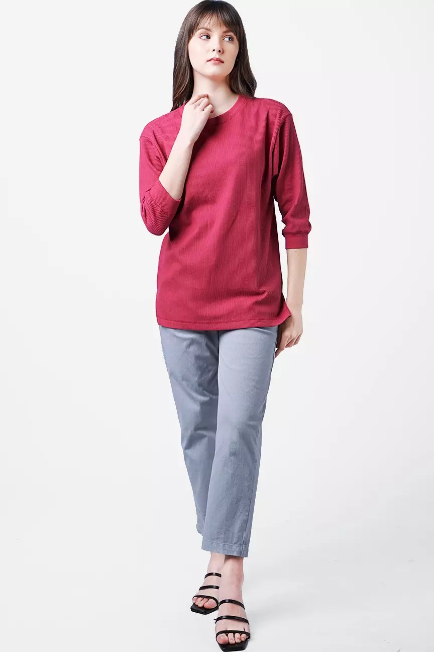 Sweater Wanita Minerva Earth Red Mineral Red