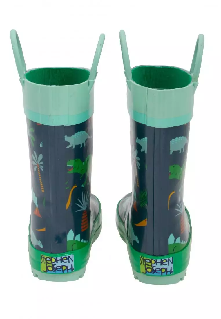 Rain Boots Dino Green