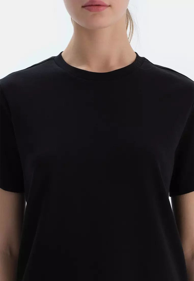 Dagi T-Shirt Donna A Maniche Lunghe - Baby Rosa, Collo Alto, Slim Fit, 100% Cotone Morbido, Taglia 44, Prodotta In Turchia