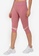 ZALORA ACTIVE pink Scallop Hem Mesh Detail Capri Tights 516AEAAB1E9DD6GS_1