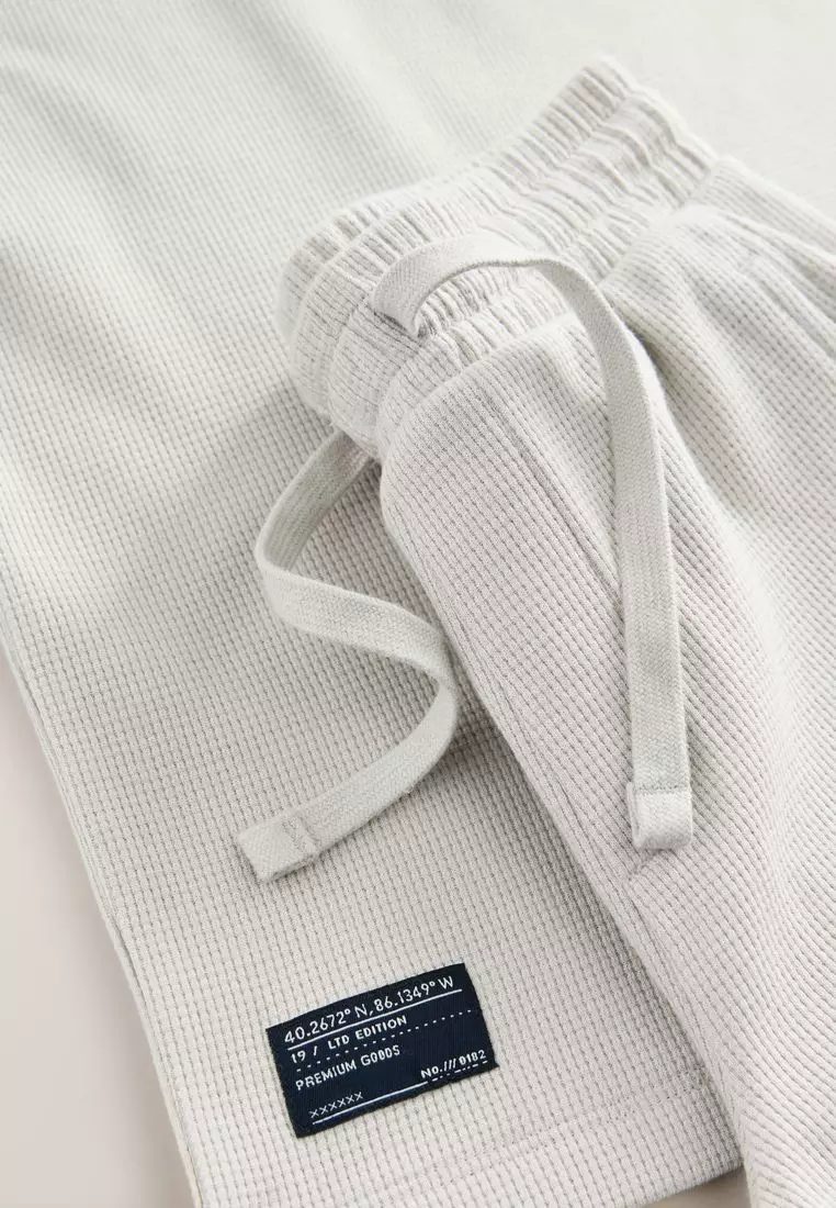Textured Short Sleeve T-Shirt and Shorts Set
