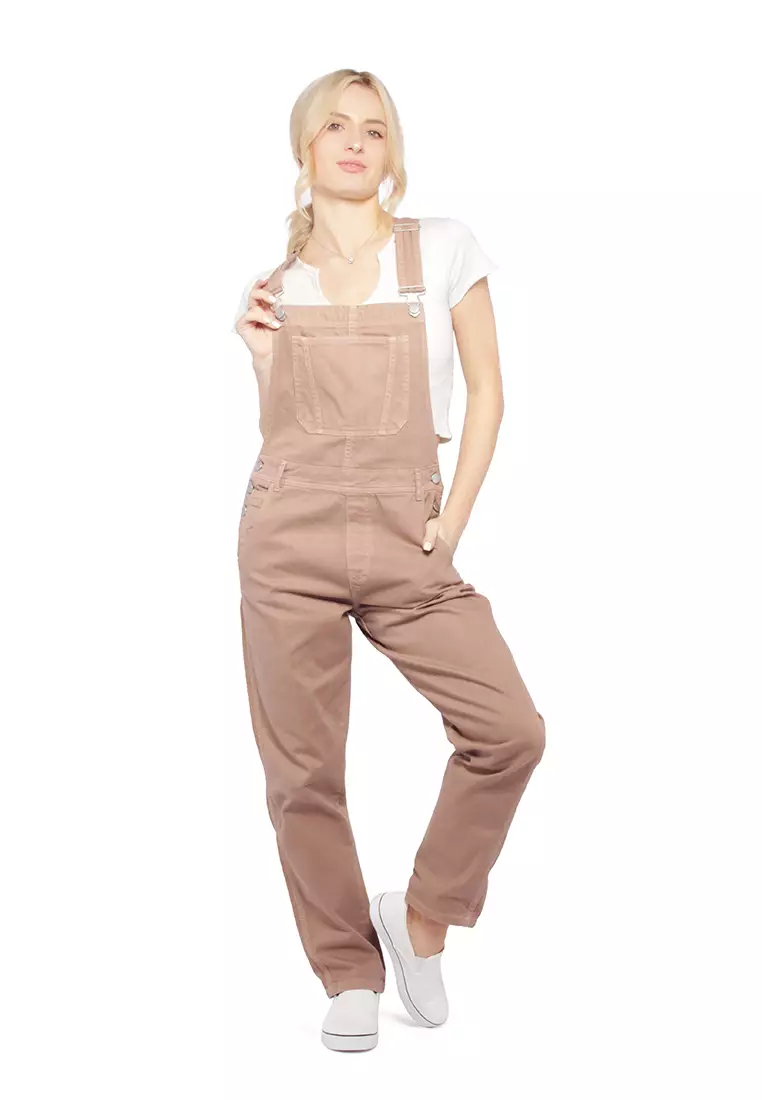 Light Mocha Mom Fit  Dungaree