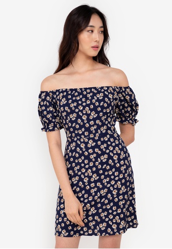 ZALORA BASICS Off Shoulder Mini Dress | ZALORA Philippines