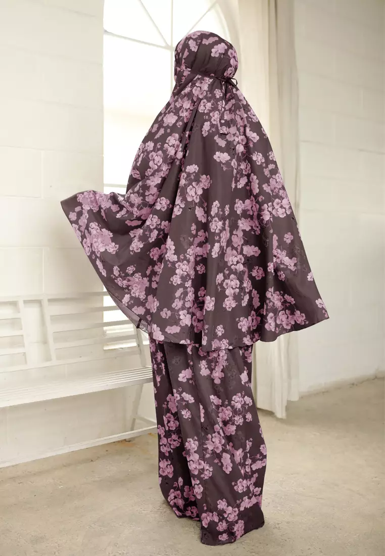 Zelena - Hana Flora Prayer Set | Mukena Travel 2in1 - Spring