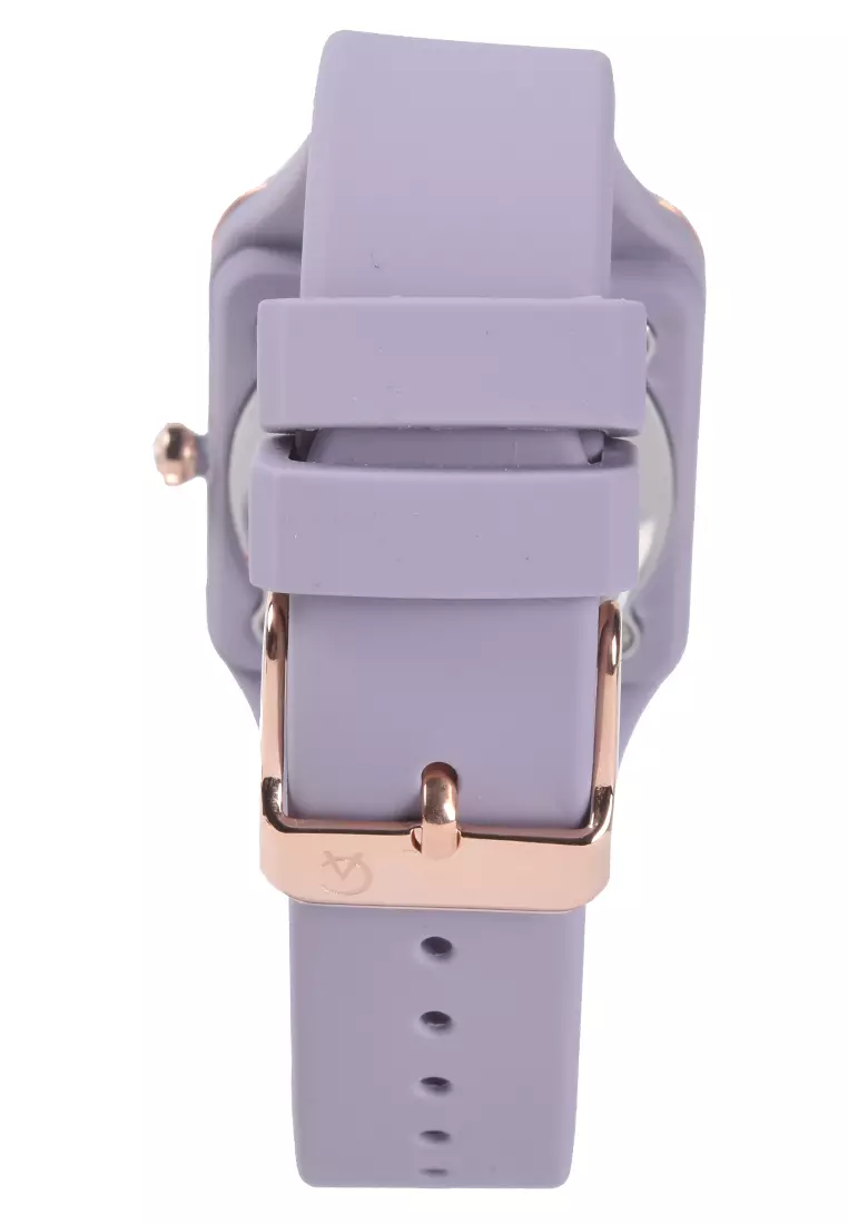Alexandre Christie Jam Tangan Analog Wanita Purple Rubber Strap - 2744 BFRRGPU