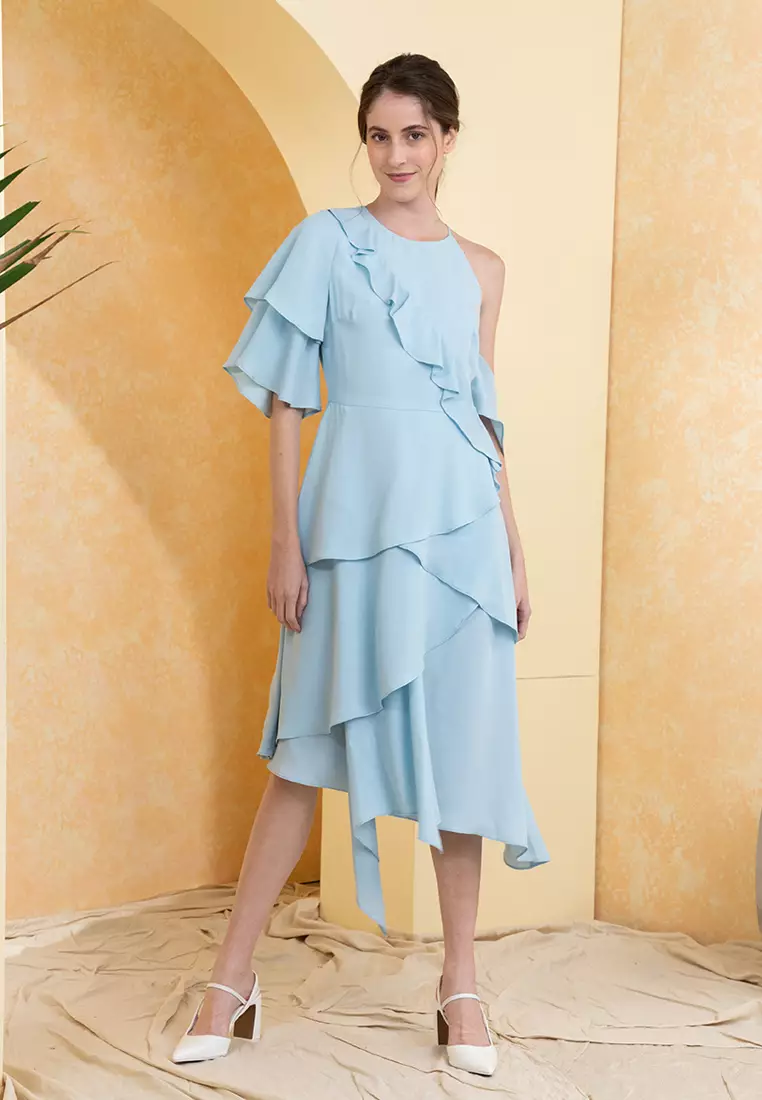 Warehouse cold clearance shoulder dress