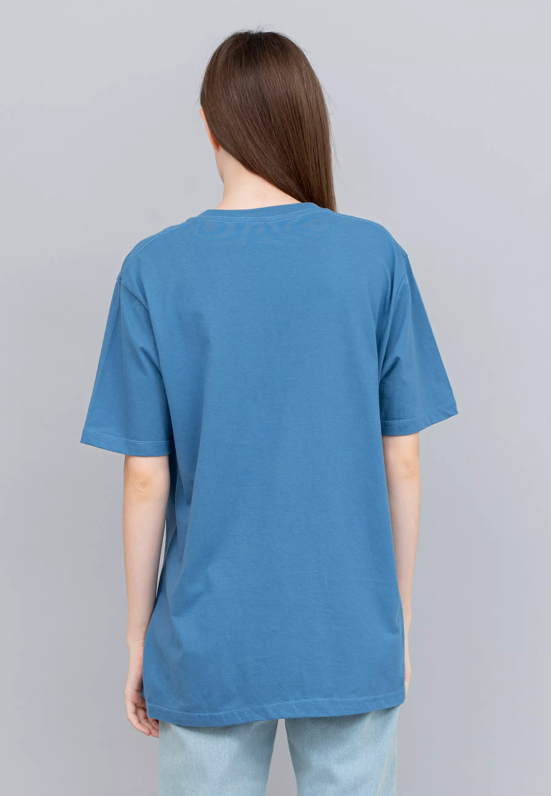 Houseofcuff T-shirt Kaos Polos Pendek Steel Blue Wanita Size S-4XL