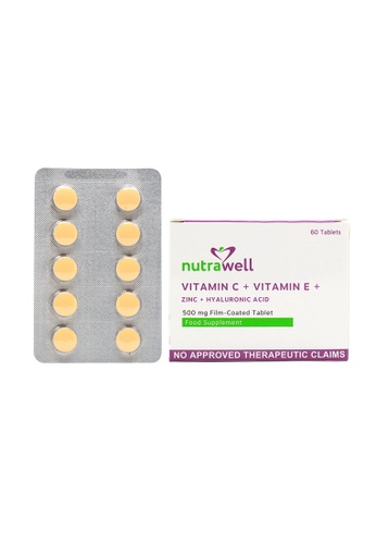 Buy Nutrawell Vitamin C 500mg Vit E 400iu Zinc Hyaluronic Box Of 60 Tablets 21 Online Zalora Philippines