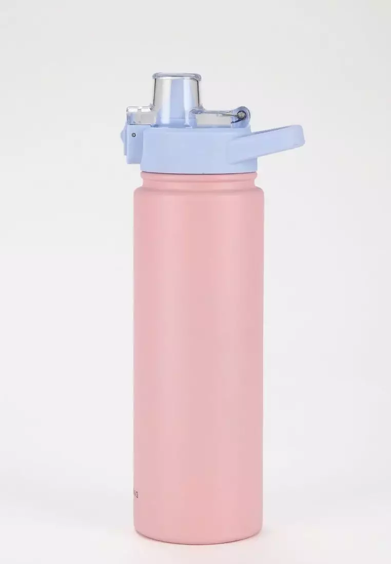 Crossing Urban Ceramic S/S Insulated Straw Sipper Cap Sports Bottle With Handle 720ml - Dusty Rose Blue (Mix)