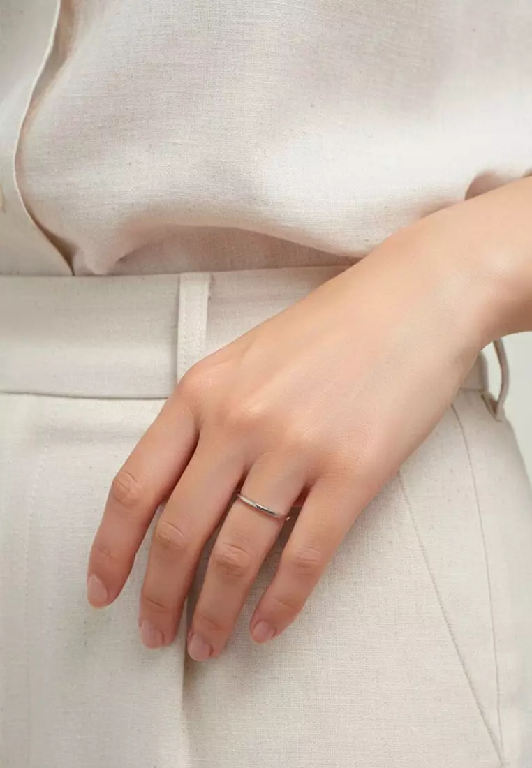 White Gold Simplicity Slim Ring