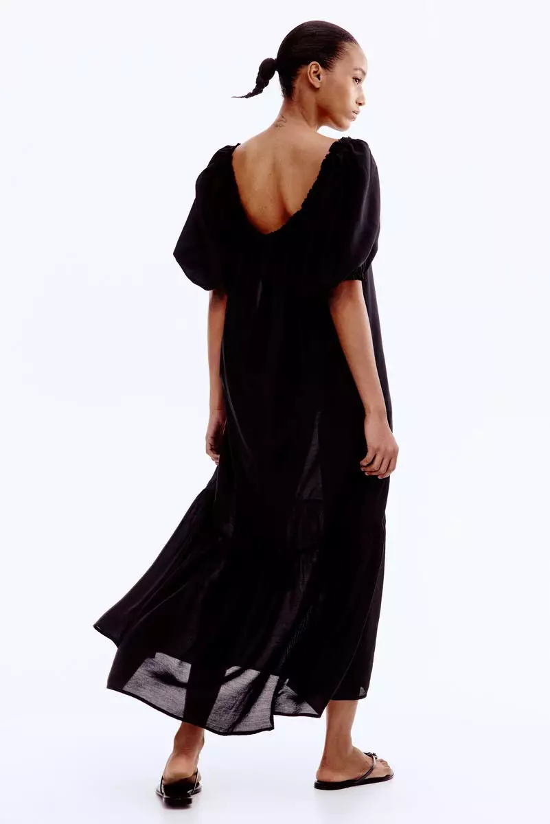 Square-neck maxi dress