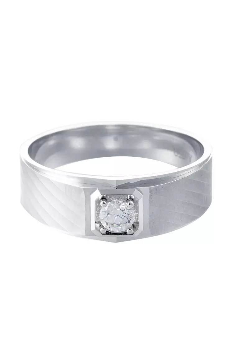 LITZ 18K White Gold Diamond Ring 白金钻石戒指 DR4106