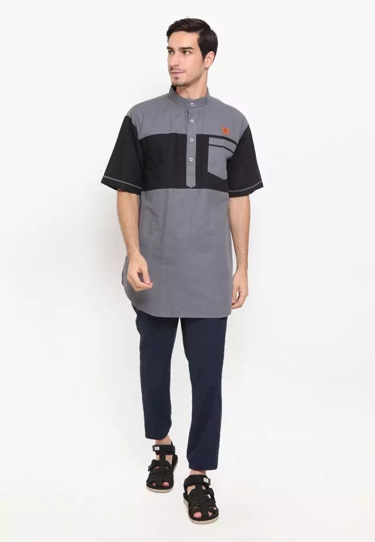 Zayidan Baju Koko Gamis Muslim Pria Jafar - Abu