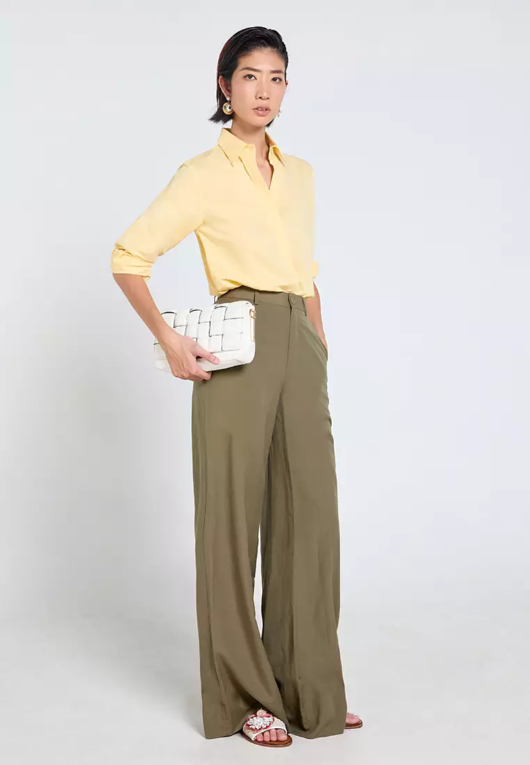 Basic Long-Sleeve Linen Shirt