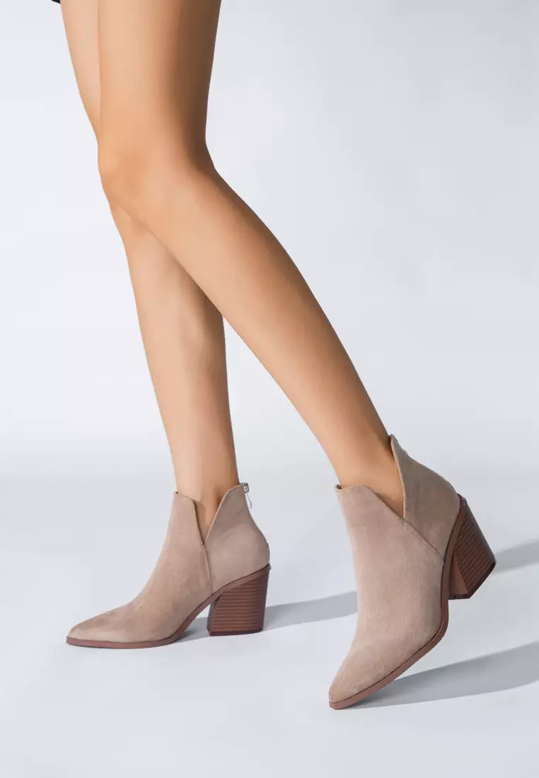 8CM Suede Fabric Ankle Boots WTY1189-6