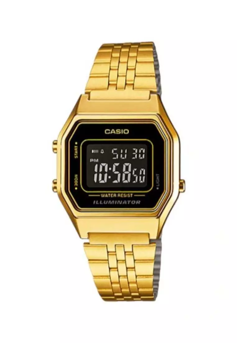 Gold digital clearance watch women's