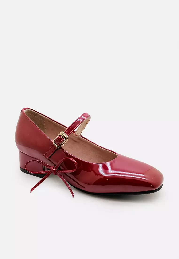 Adele Women Mary Jane Pump Court Shoes with Bow