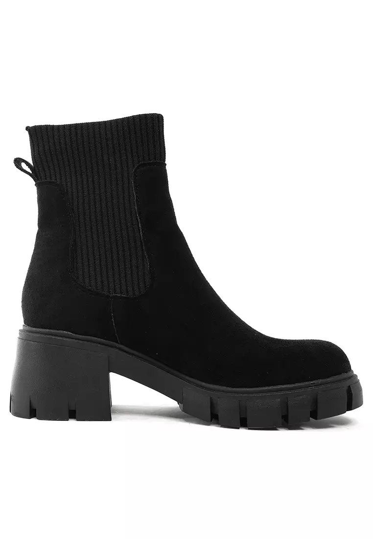 Discount on Twenty Eight Shoes  shoes - SKU: Knitted Stitched Suede Chelsea Boots Wty2030-12