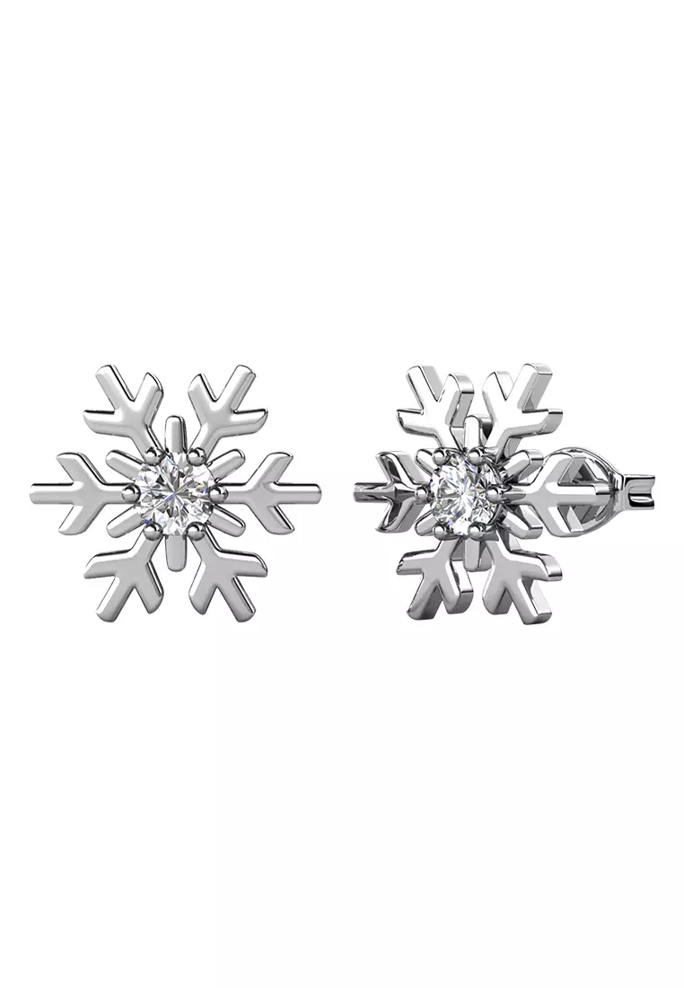 Her Jewellery Rudolph Earrings Set (White Gold) - Luxury Crystal Embellishments plated with 18K Gold