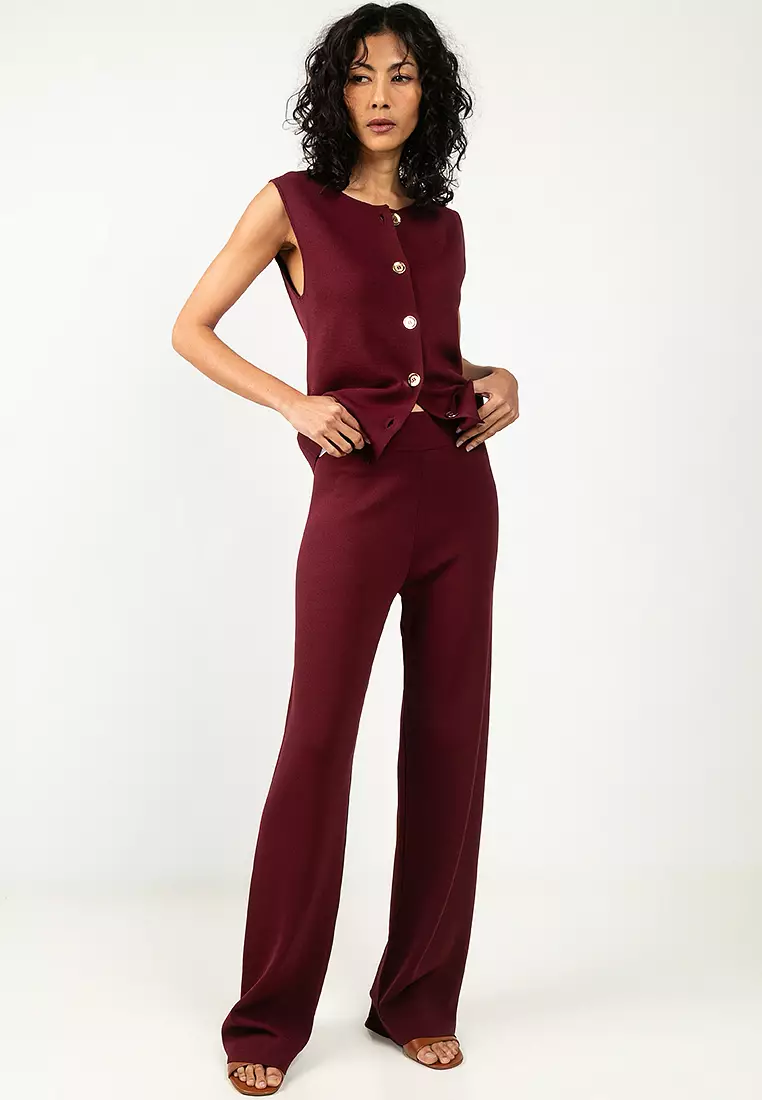 Knitted Trousers With Elastic Waistband