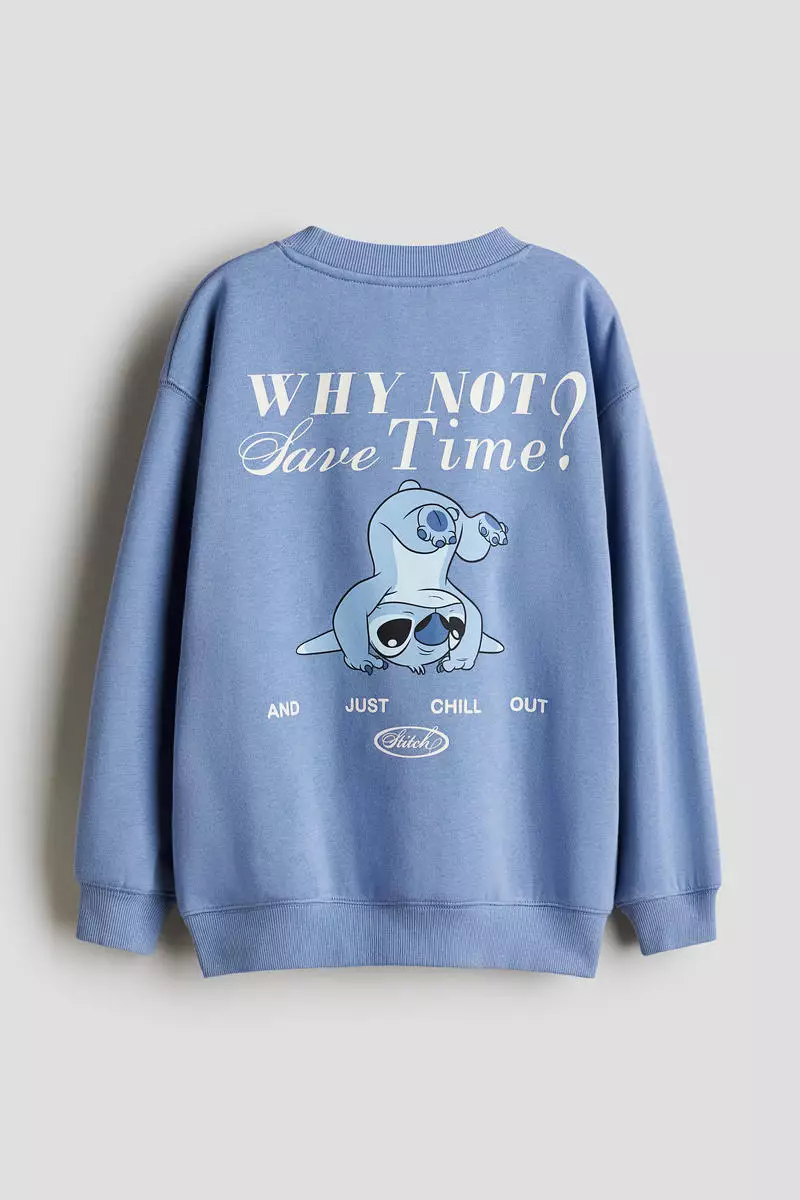 Oversized print-motif sweatshirt