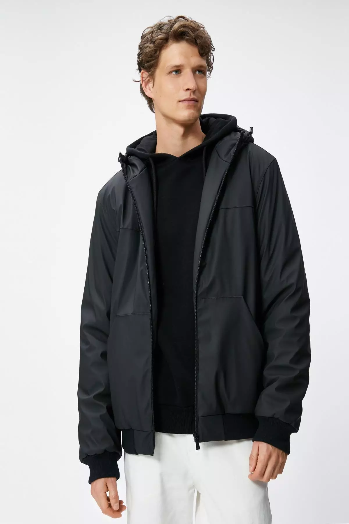 ジャケット・アウター multi way leather hooded stole tops SWJGLITTR Men's Hooded Leather Jacket Male Warm Winter Faux