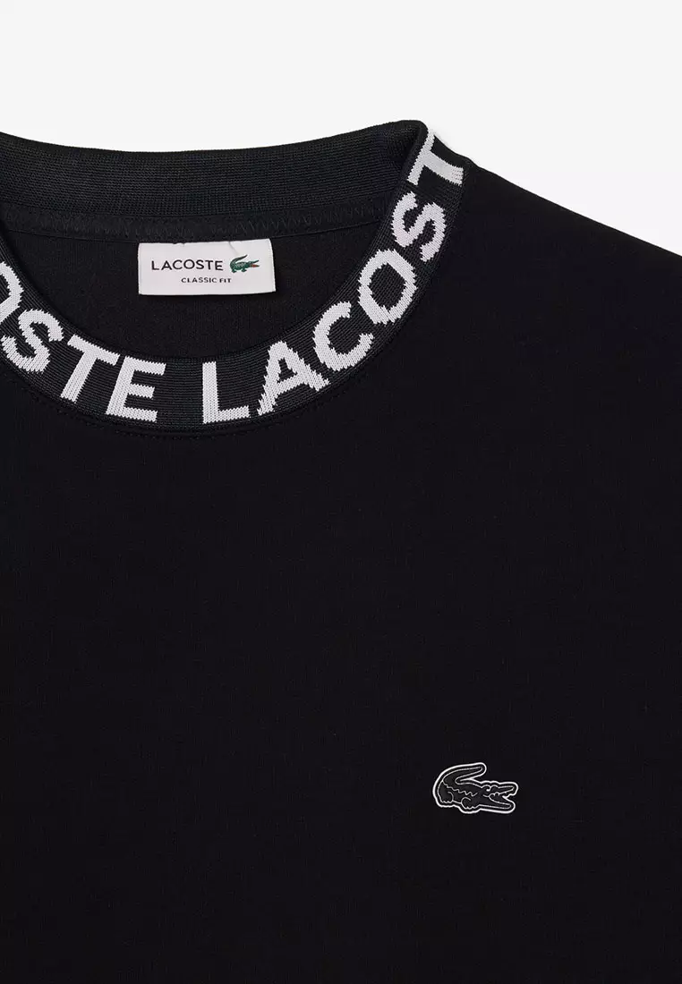 【LACOSTE】Logo Jacquard Collar Double Face 袖ロゴスウェット Buy Lacoste Logo Jacquard Collar Double Face Sweatshirt