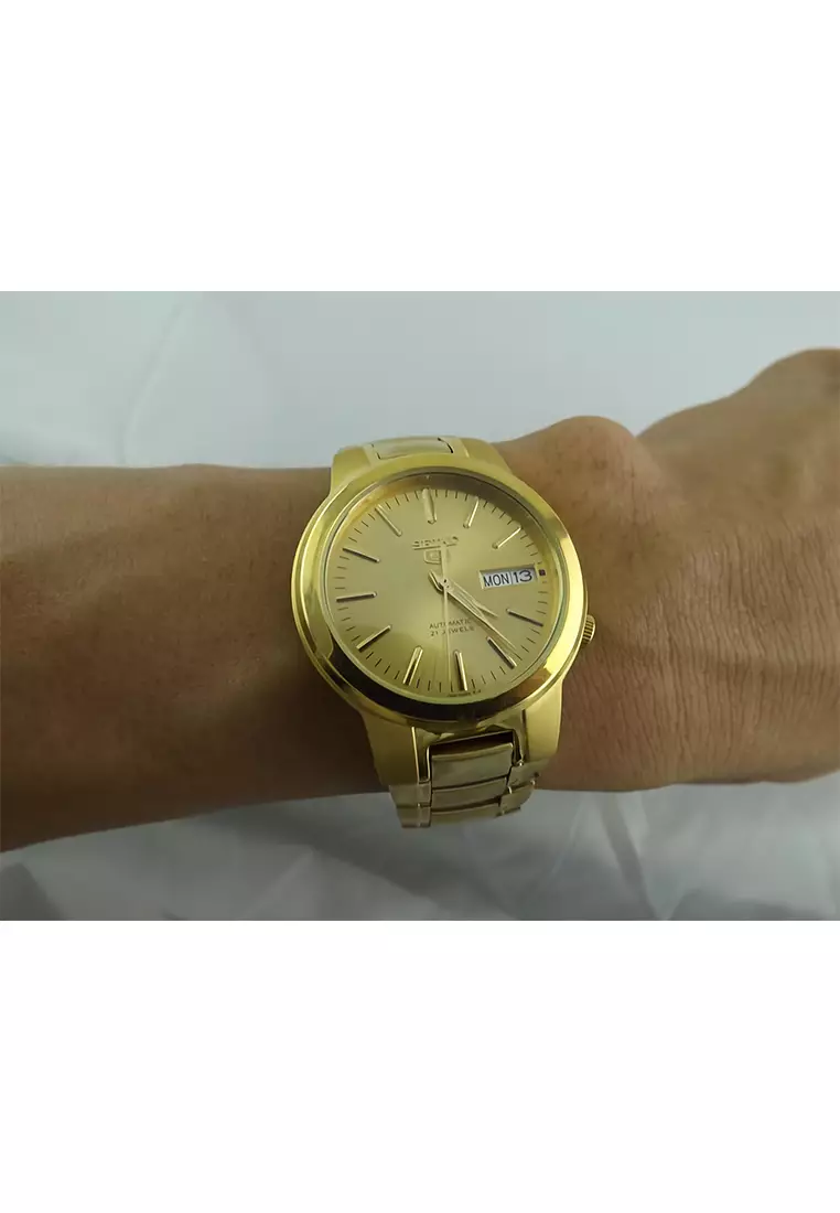 Seiko 5 Automatic - Jam Tangan Pria - Gold - Stainless Steel - SNKA10K1