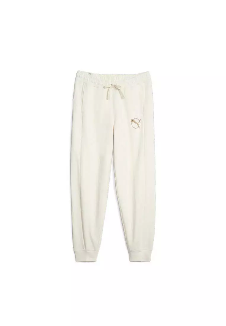 White puma joggers on sale