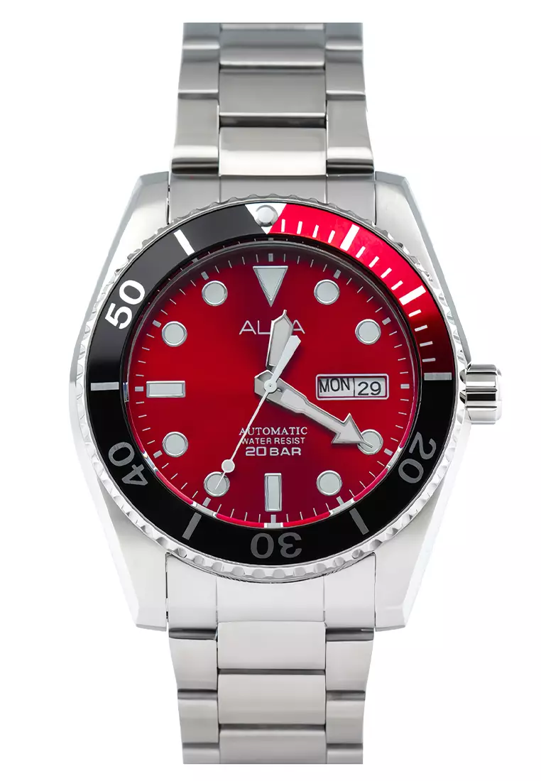 Jual Alba Alba Mechanical - Jam Tangan Automatic Pria - Silver Red ...