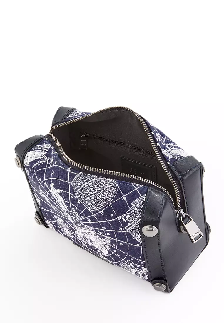 Navy Blue Monde Small Crossbody Bag