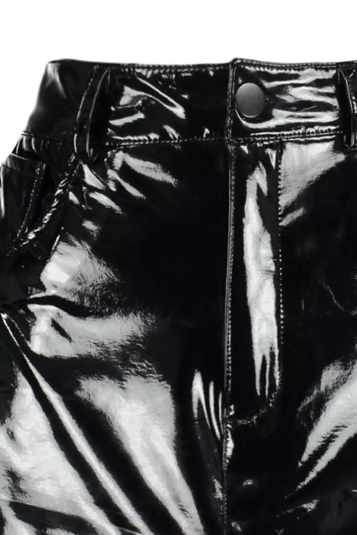 Shiny Faux Leather Skirt