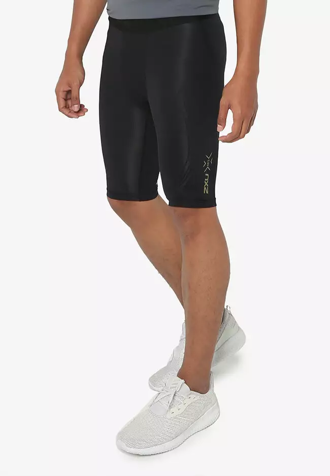 mens black compression shorts