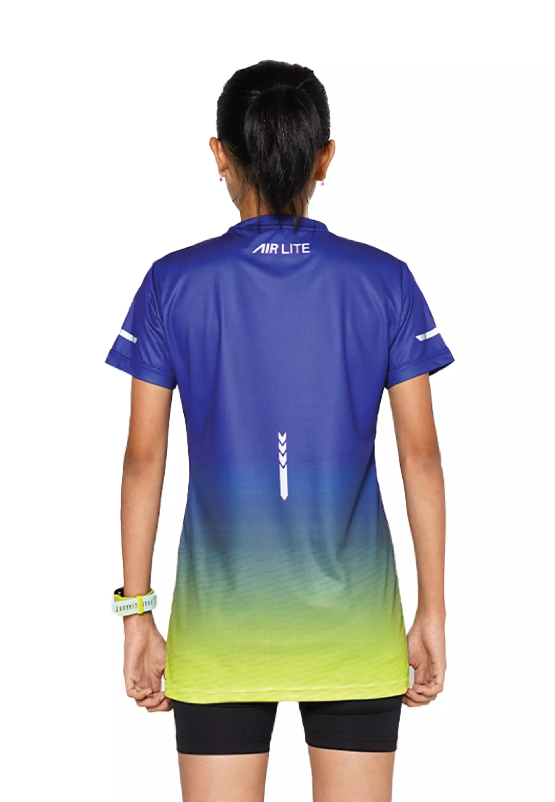 Tiento Baju Lari Ringan Jersey Running Anti UV Wanita Dry Fit Lengan Pendek Airlite Bluehollow