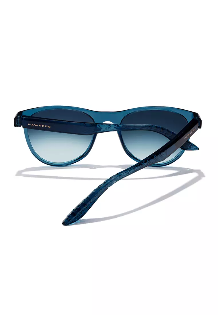 HAWKERS Navy Blue Indigo Trail Sunglasses For Men And Women, Unisex. Official Product Designed In Spain