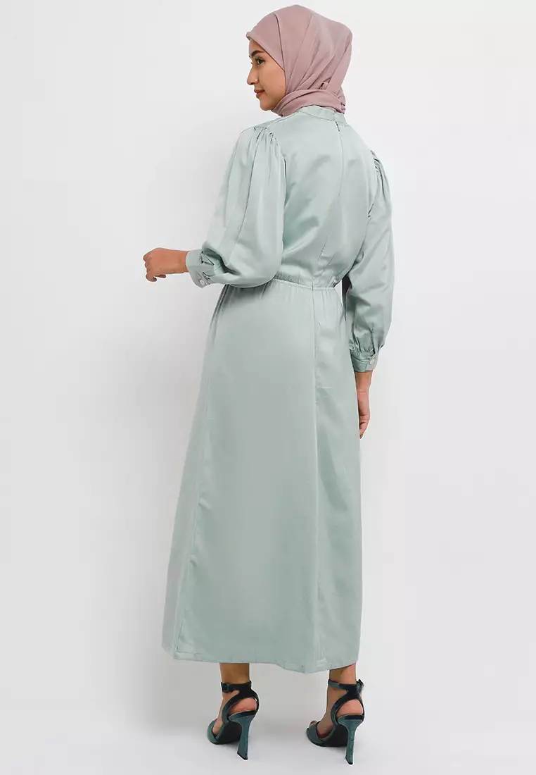 MFMW Majesty Dress Gamis Satin Hijau