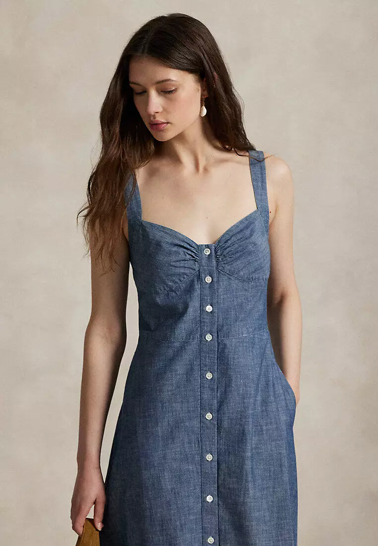 Buy Polo Ralph Lauren Chambray Buttoned Dress 2025 Online ZALORA