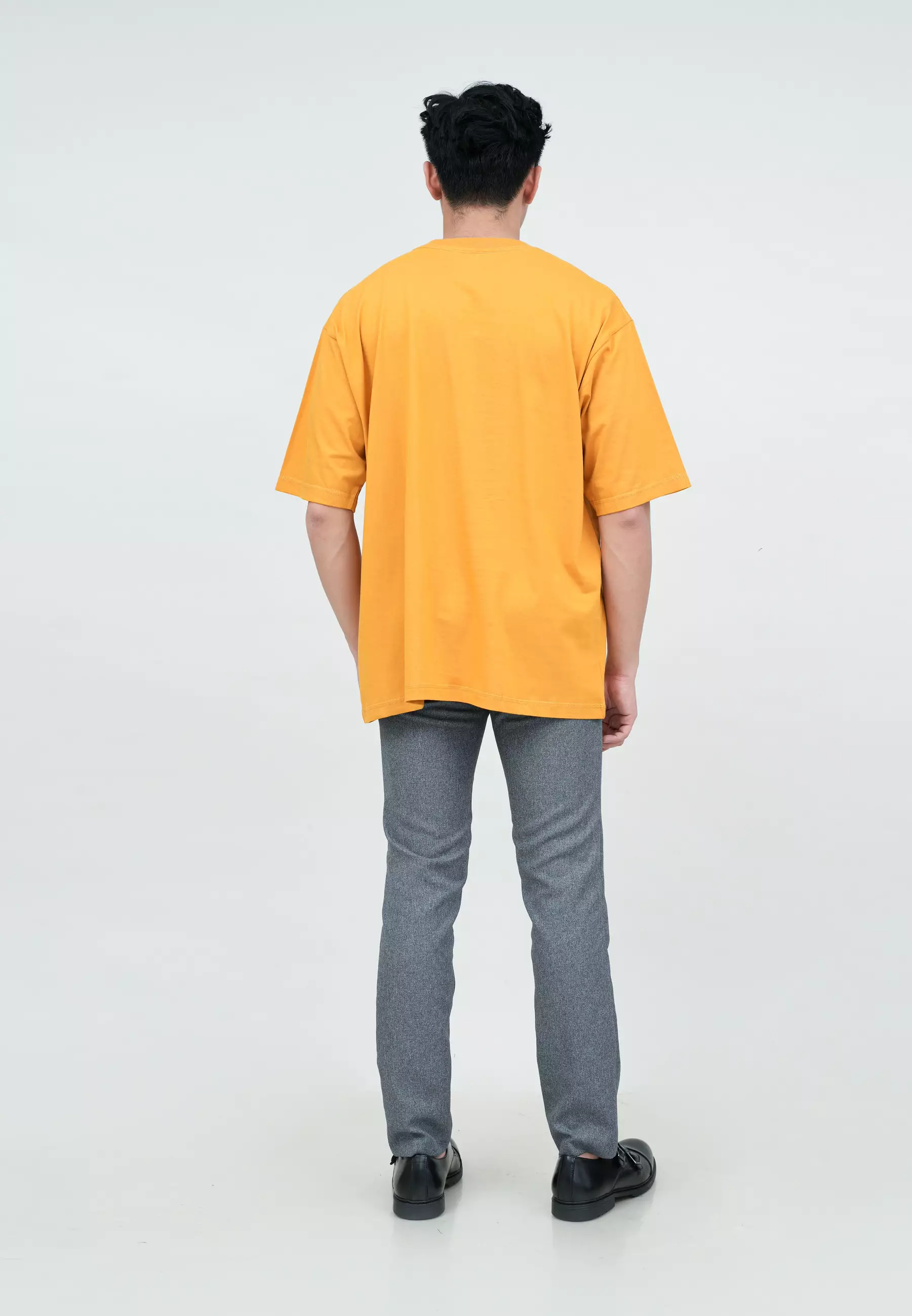 Houseofcuff Kaos Oversized T-shirt Pria Unisex Tebal Oversize Mustard