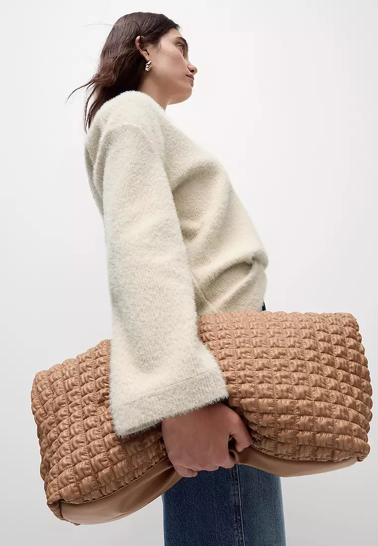 Textured V-Neck Sweatshirt