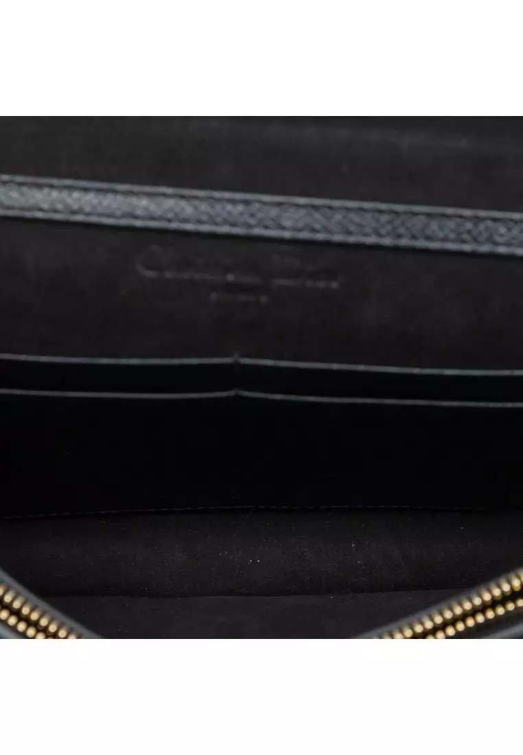 Pre-Loved Dior Grained Calfskin 30 Montaigne 2 In 1 Pouch