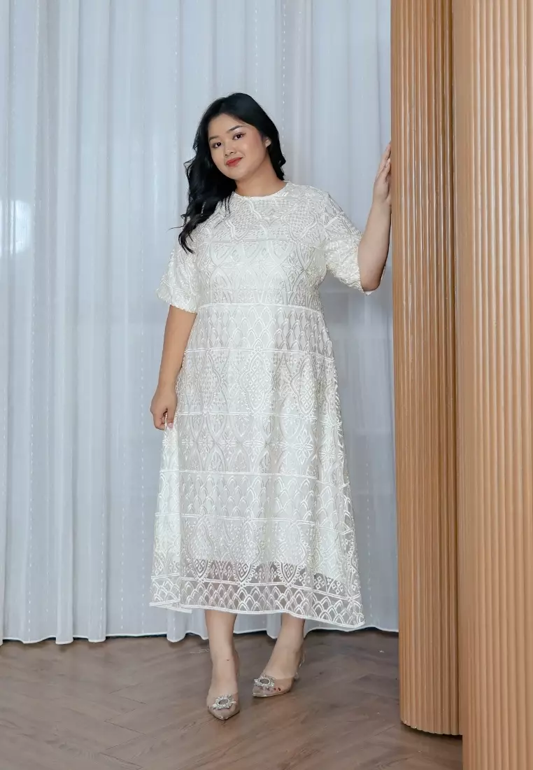 xtramiles Ladies dress genevie broken white