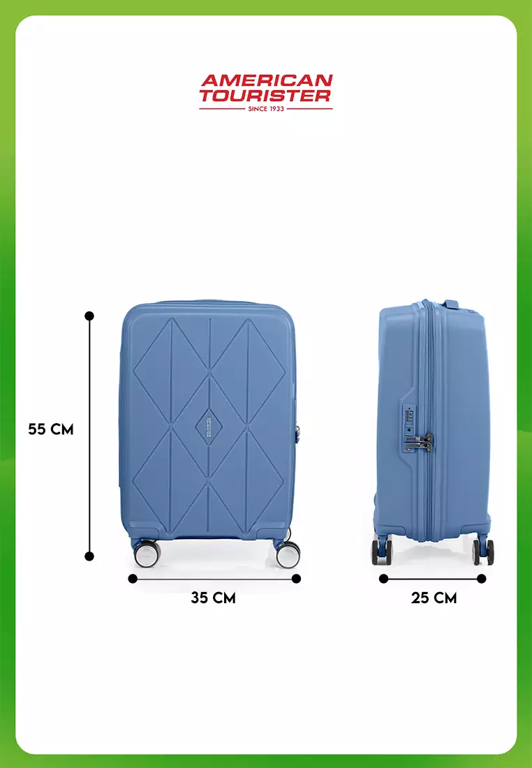 American Tourister Koper Hardcase Argyle Cabin 20 Inch TSA V2 - Blue Slate